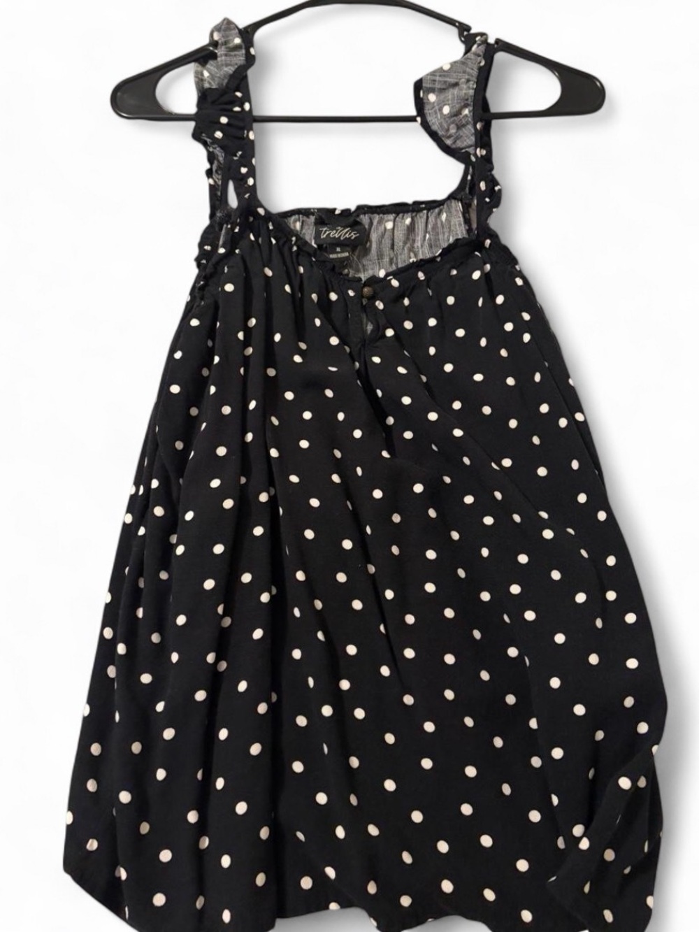 Trefoil Black Polka Dot Girls' Tank Top